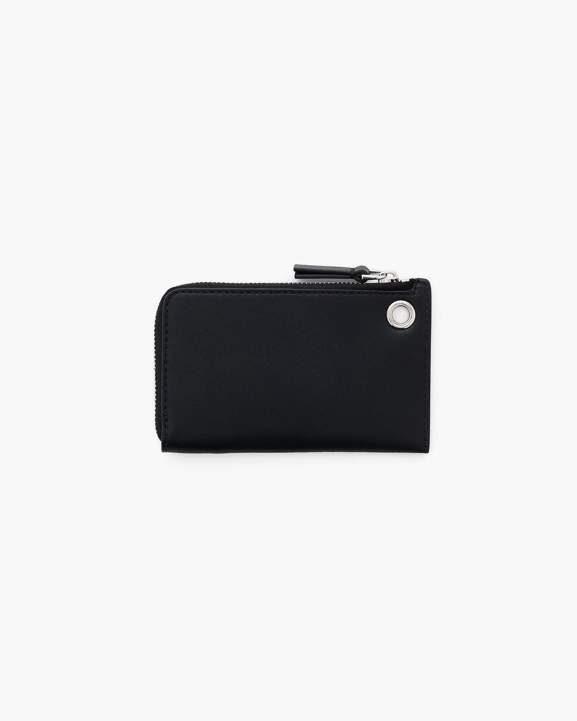 The Top Zip Charm Wallet - Black