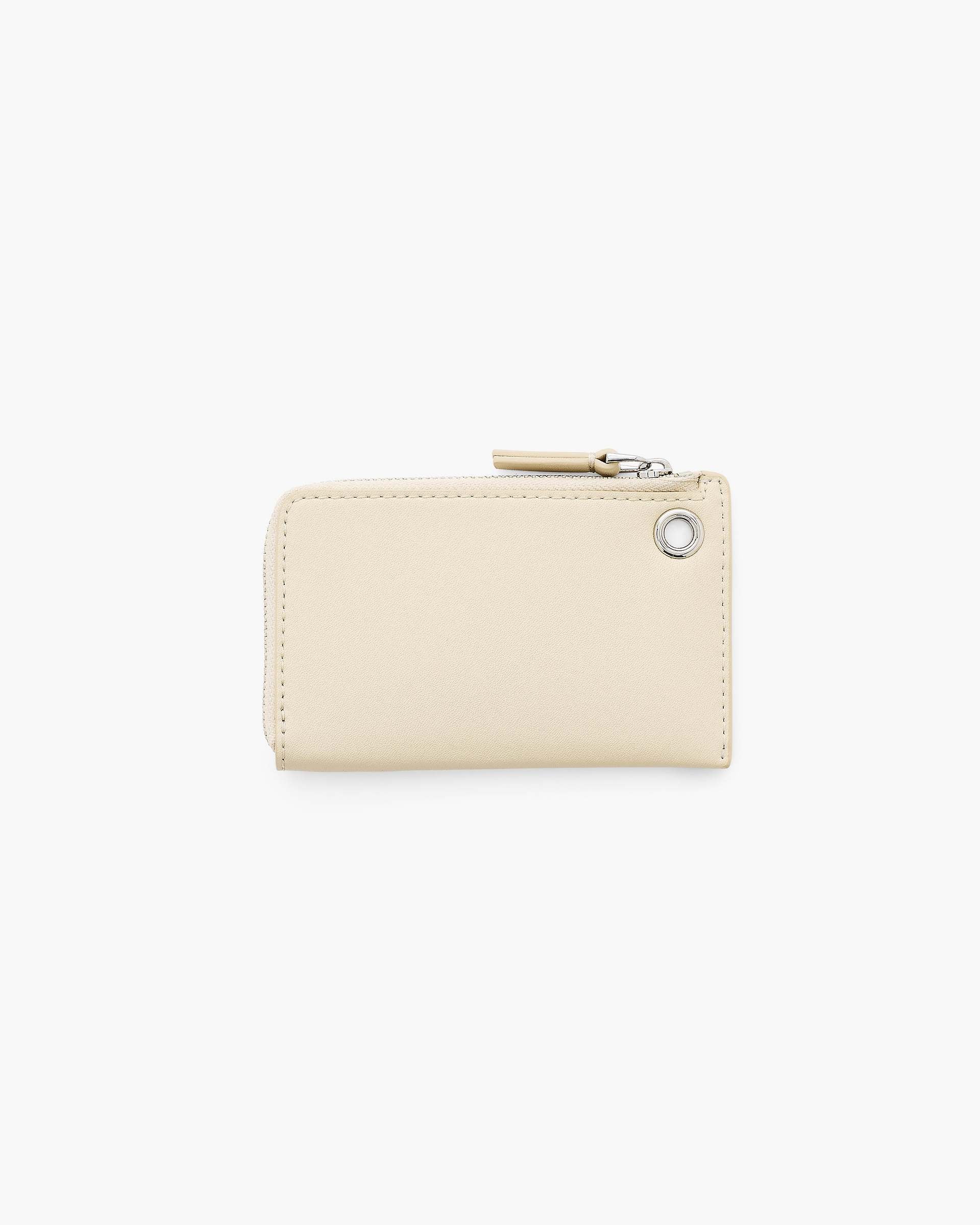 The Top Zip Charm Wallet - Cloud White