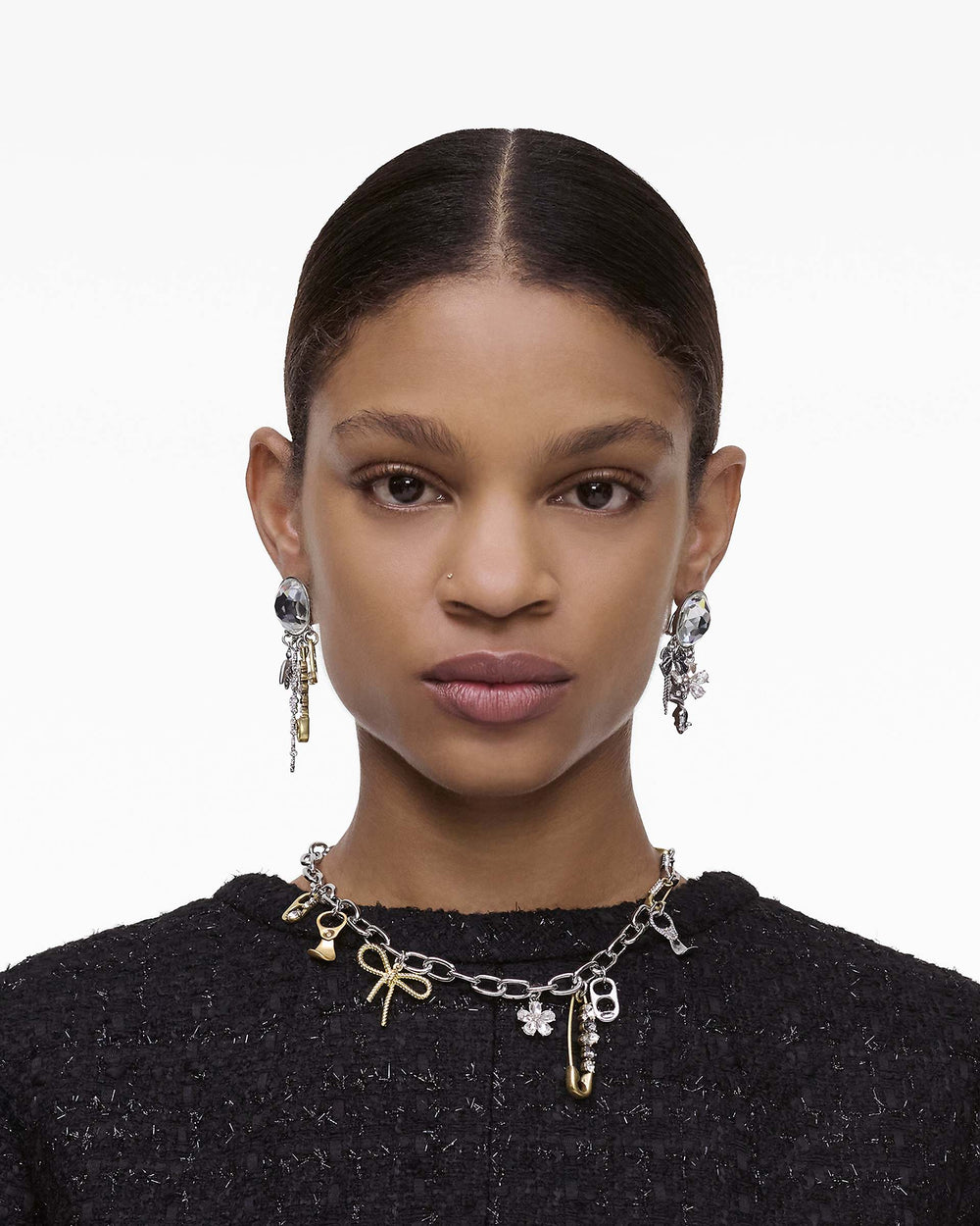 The Grunge Glam Charm Necklace - Gold/Silver