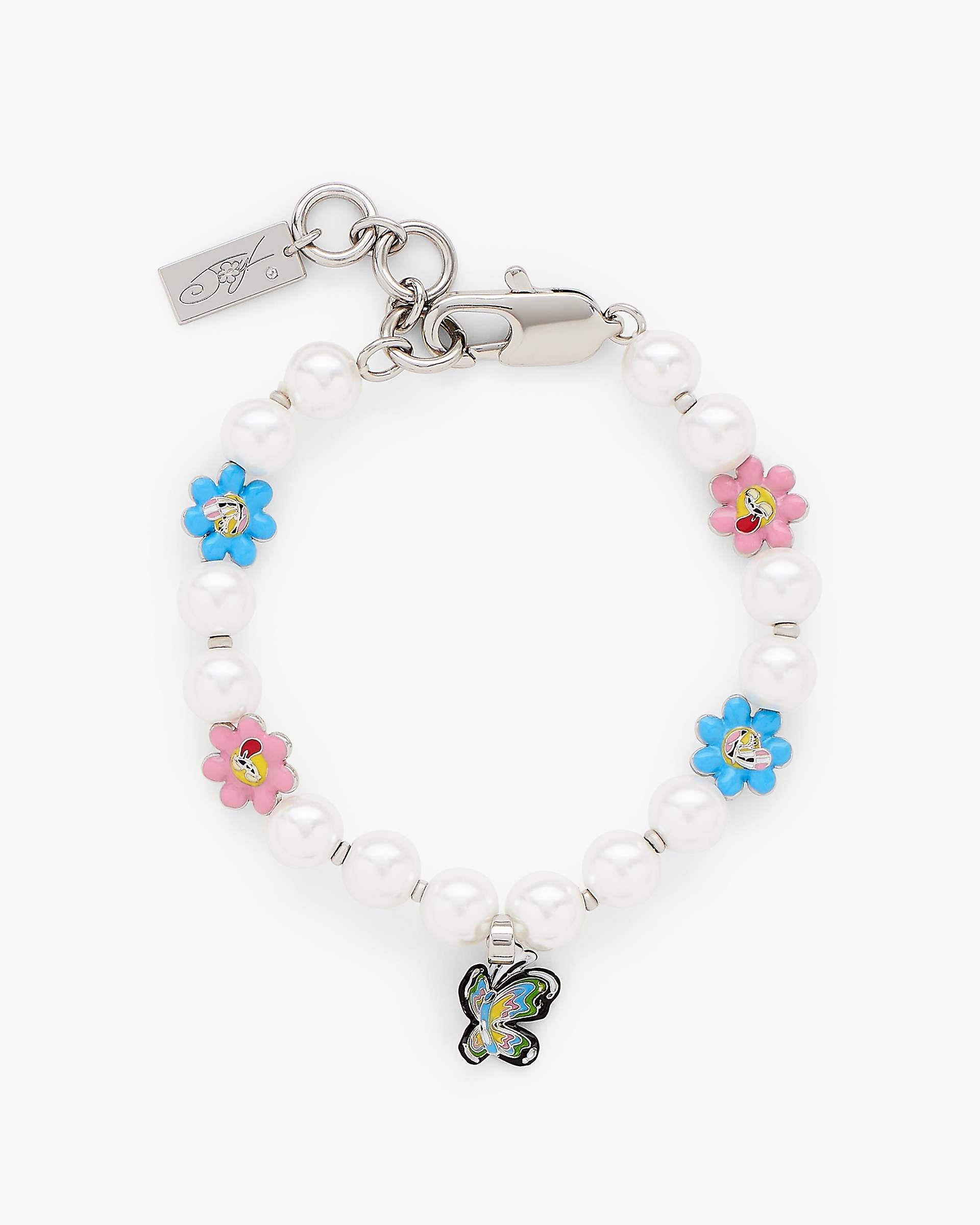 Hattie Stewart X Marc Jacobs Garden Pearl Station Bracelet - Silver/Multi