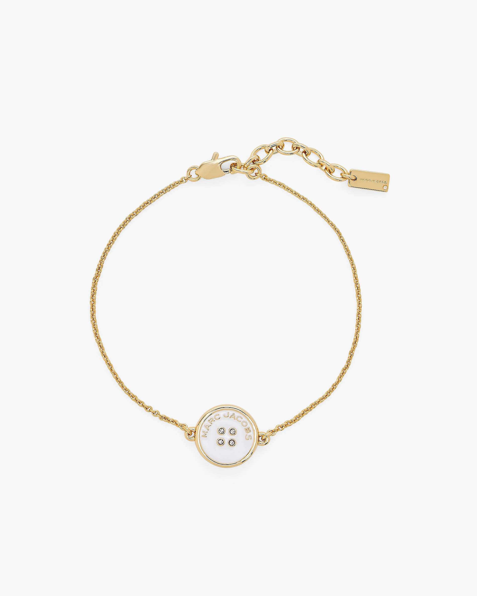 The Button Chain Bracelet - Gold/Cream