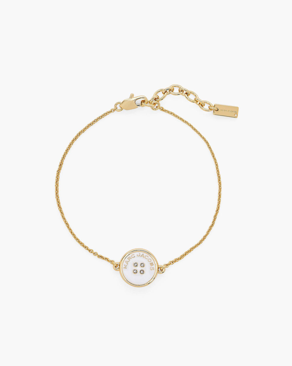 The Button Chain Bracelet - Gold/Cream