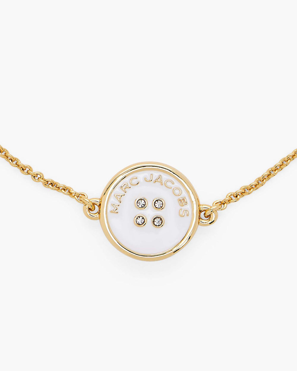 The Button Chain Bracelet - Gold/Cream