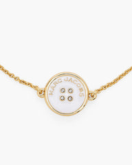 The Button Chain Bracelet - Gold/Cream