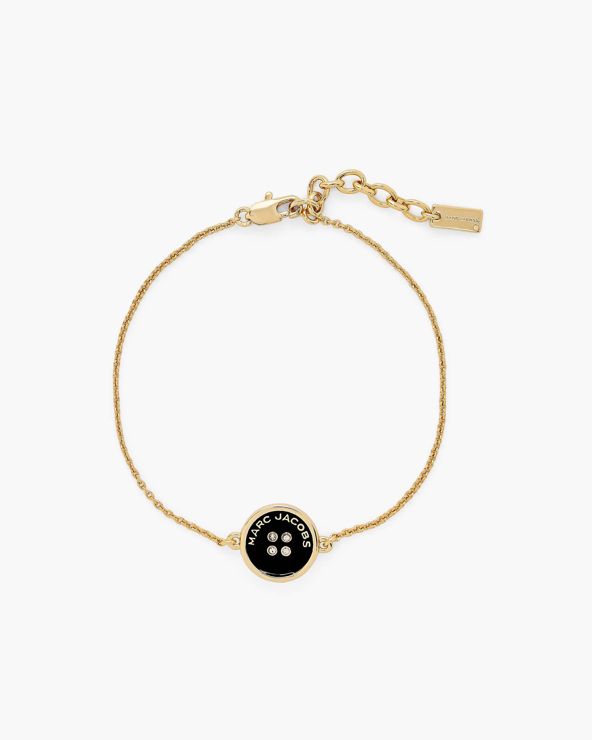 The Button Chain Bracelet - Gold/Black