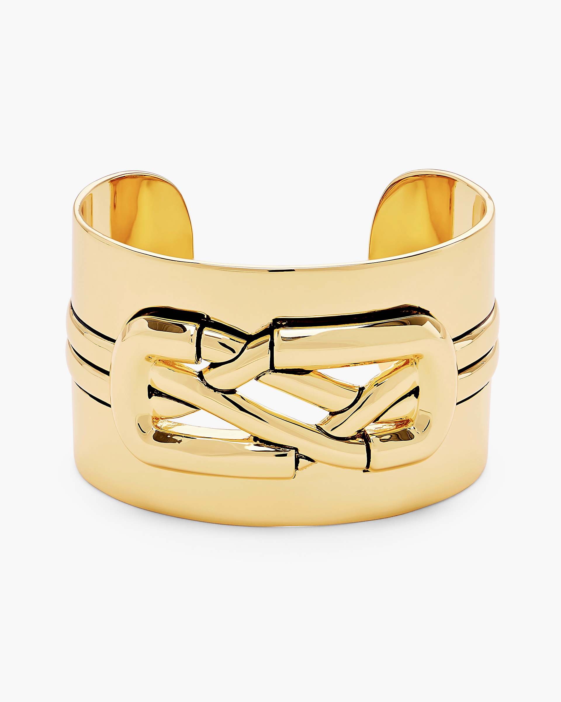 The Dual Statement Cuff Bracelet - Gold