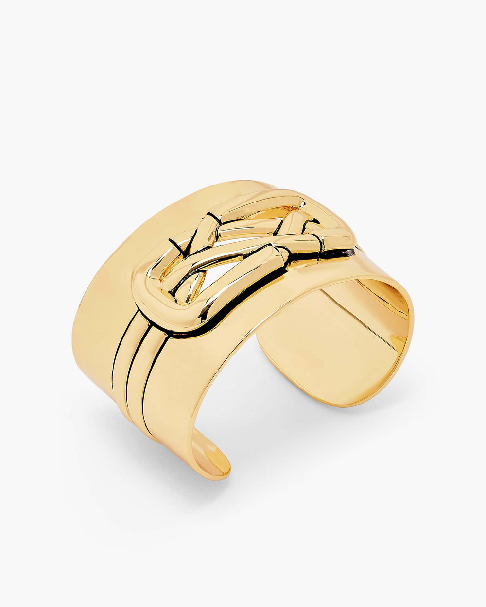 The Dual Statement Cuff Bracelet - Gold
