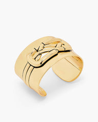 The Dual Statement Cuff Bracelet - Gold