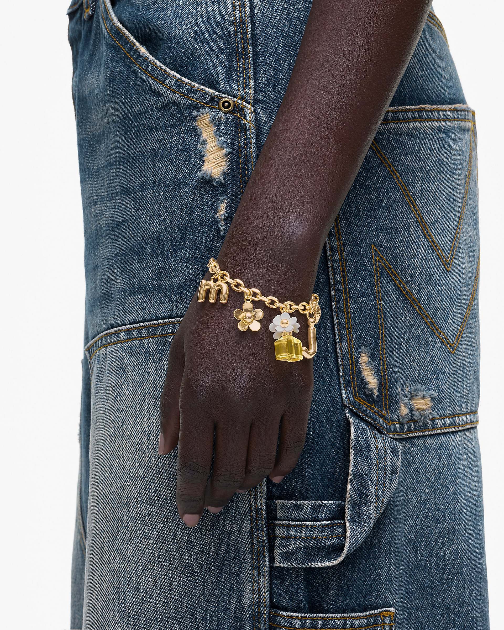 Daisy Charm Bracelet - Gold/Yellow Multi