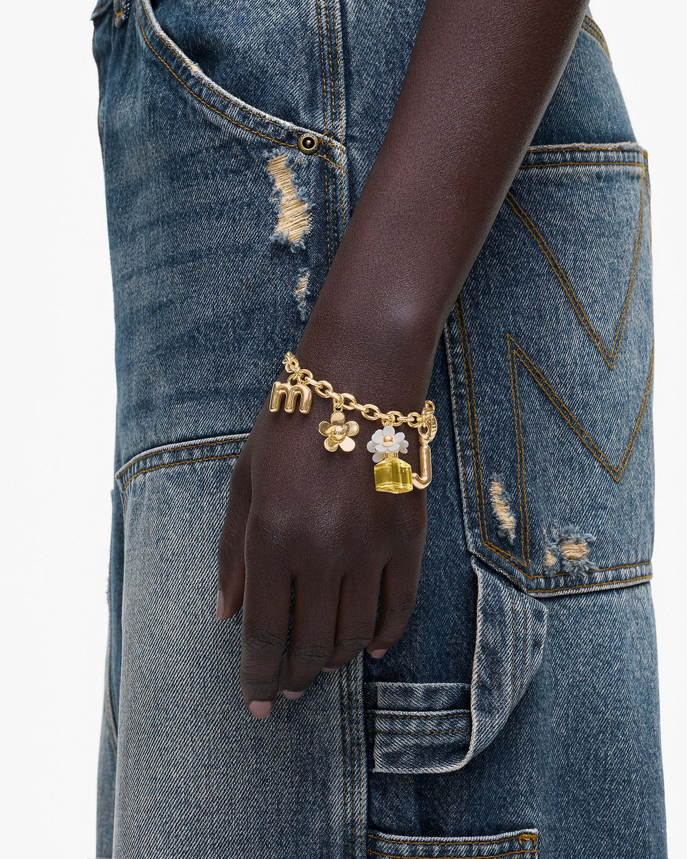 Daisy Charm Bracelet - Gold/Yellow Multi