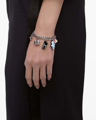 The Sticker Charm Bracelet - Silver Multi