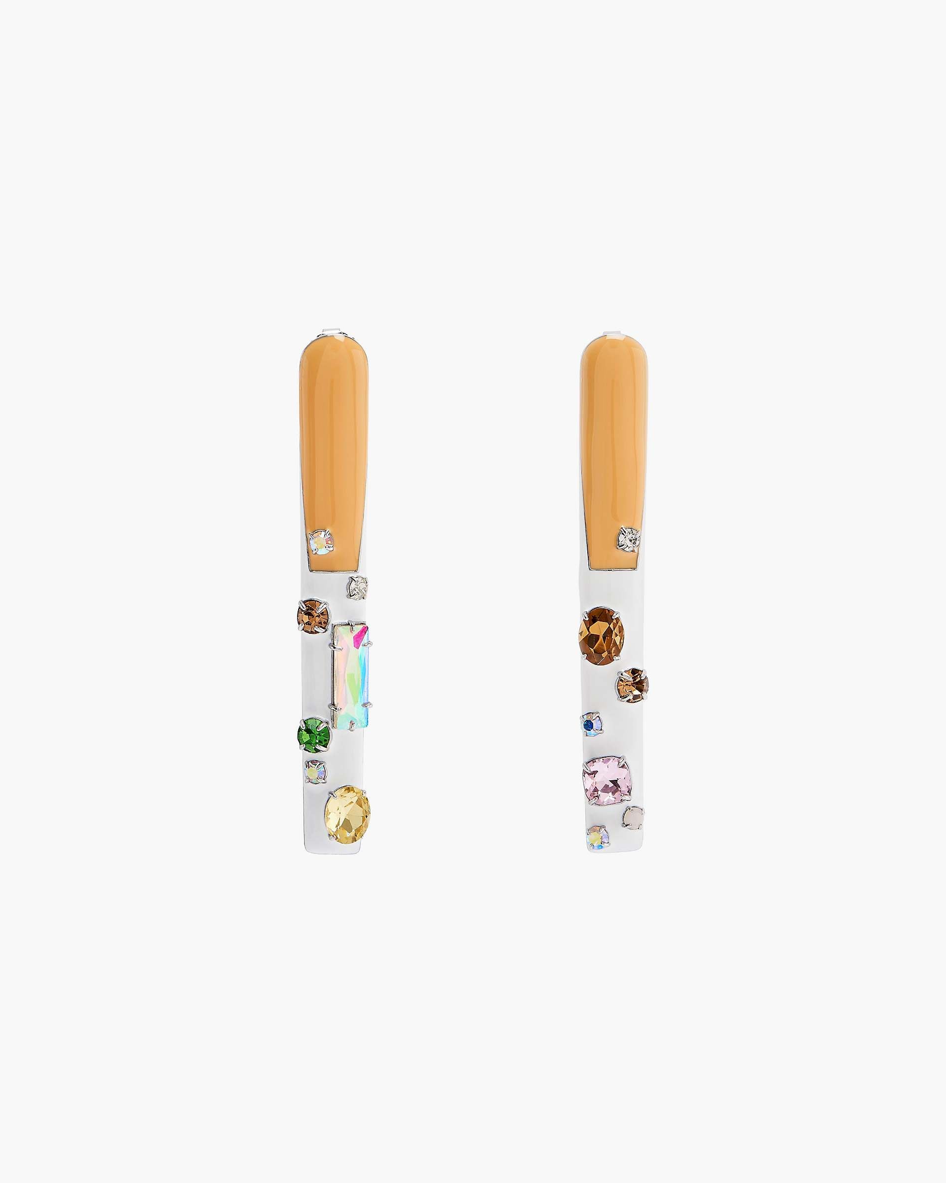 The Marc Nails Statement Earrings - Silver/Multi