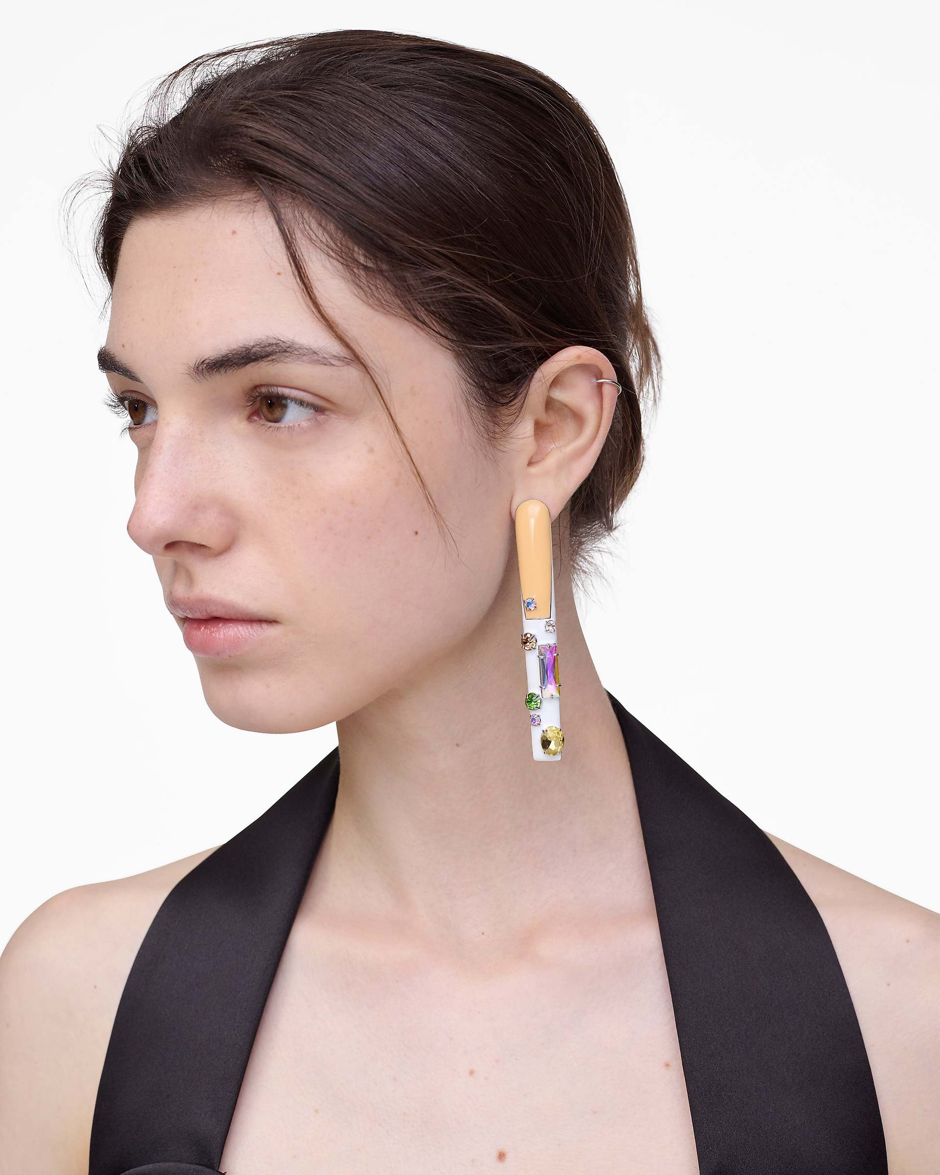 The Marc Nails Statement Earrings - Silver/Multi
