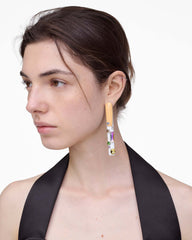 The Marc Nails Statement Earrings - Silver/Multi