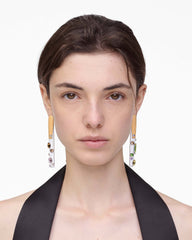 The Marc Nails Statement Earrings - Silver/Multi