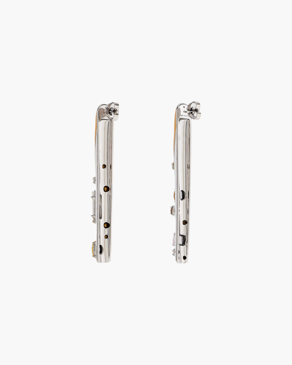 The Marc Nails Statement Earrings - Silver/Multi