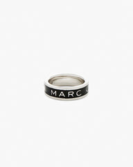 The Marc Jacobs Enamel Ring - Silver/Black