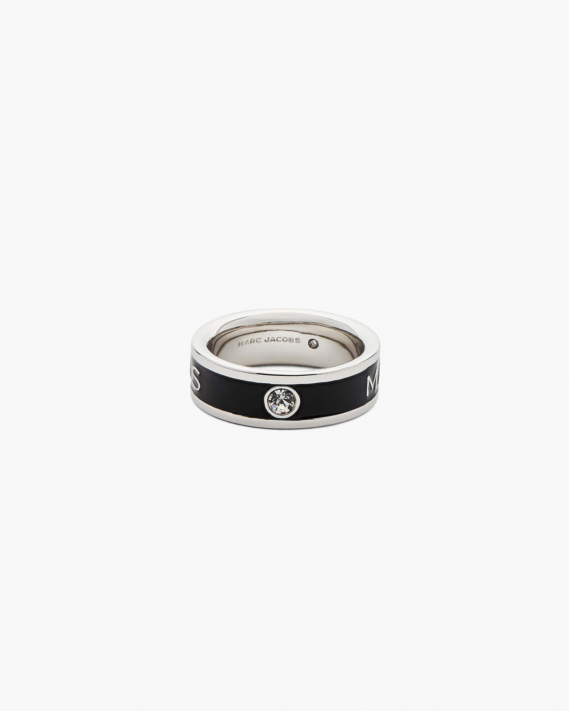 The Marc Jacobs Enamel Ring - Silver/Black