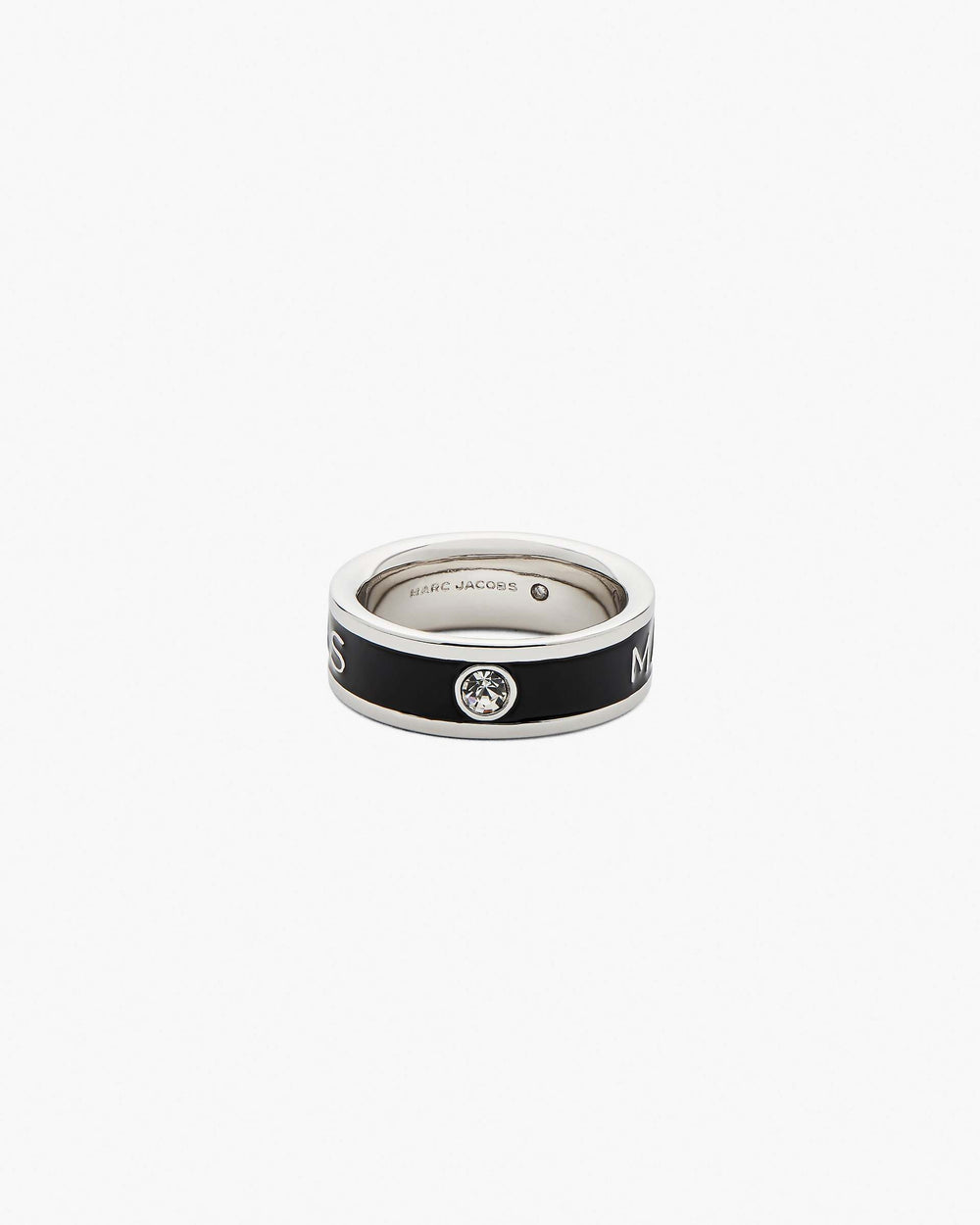 The Marc Jacobs Enamel Ring - Silver/Black