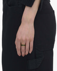 The Marc Jacobs Enamel Ring - Gold/Black