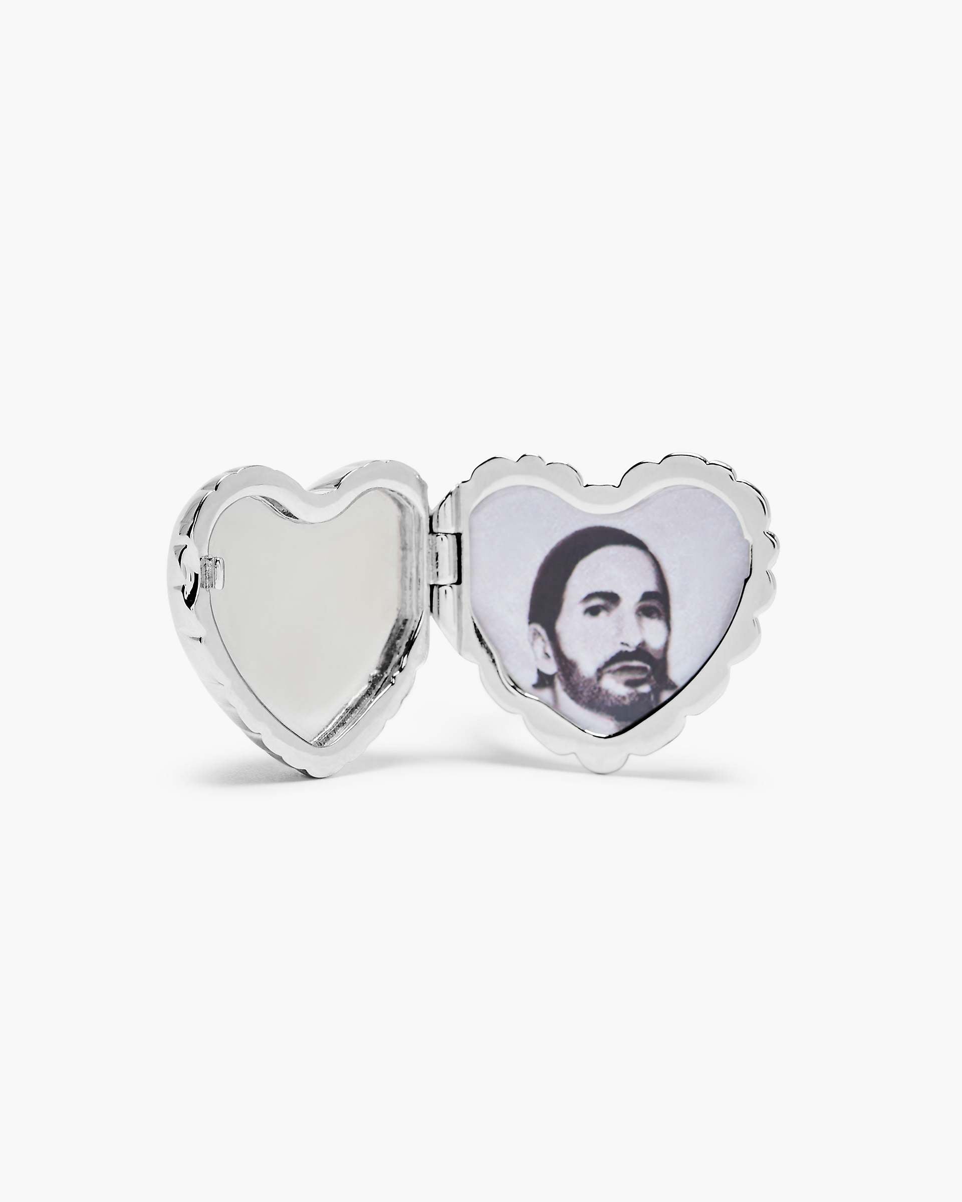 The Heart Balloon Locket Ring - Light Antique Silver