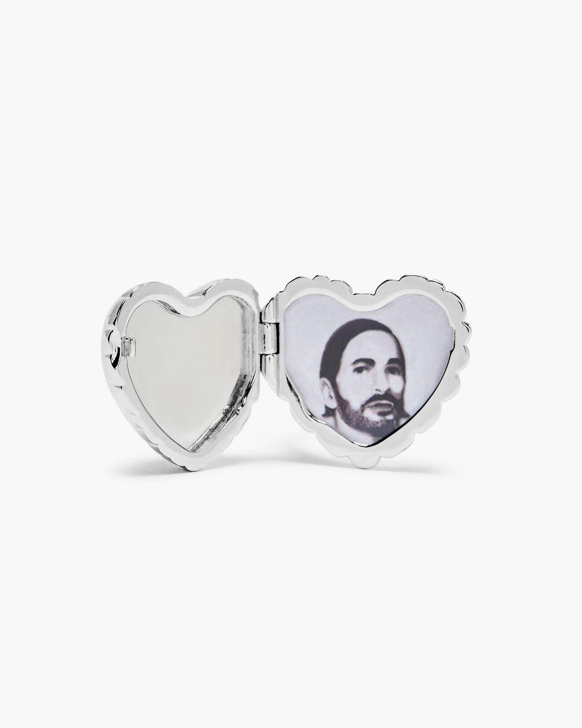 The Heart Balloon Locket Ring - Light Antique Silver