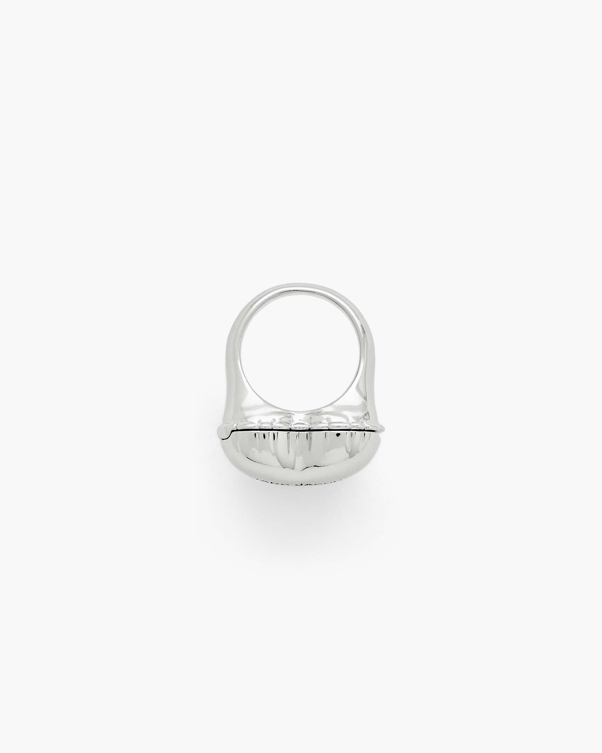 The Heart Balloon Locket Ring - Light Antique Silver