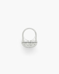 The Heart Balloon Locket Ring - Light Antique Silver