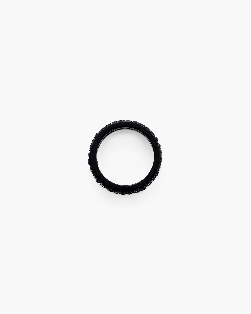 The Monogram Pave Ring - Black/Black Crystal