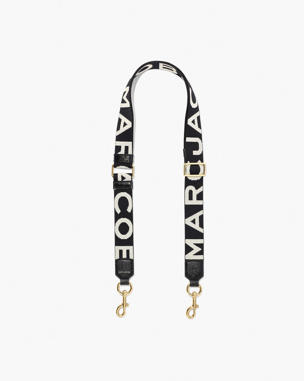 The Thin Logo Webbing Strap - Black/White