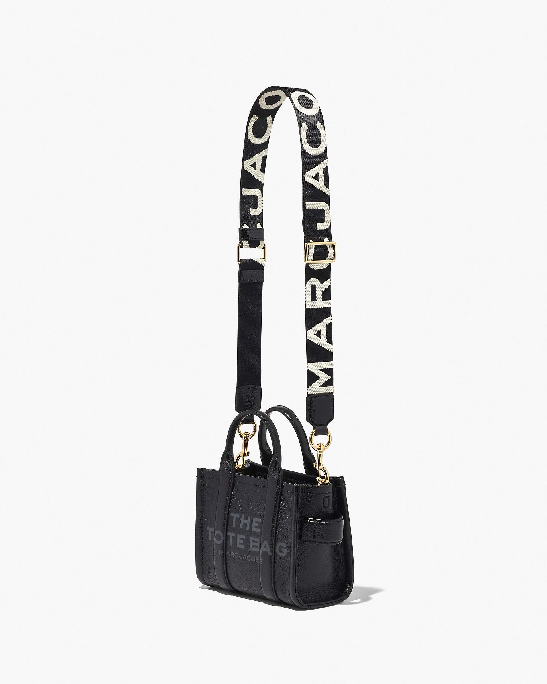The Thin Logo Webbing Strap - Black/White