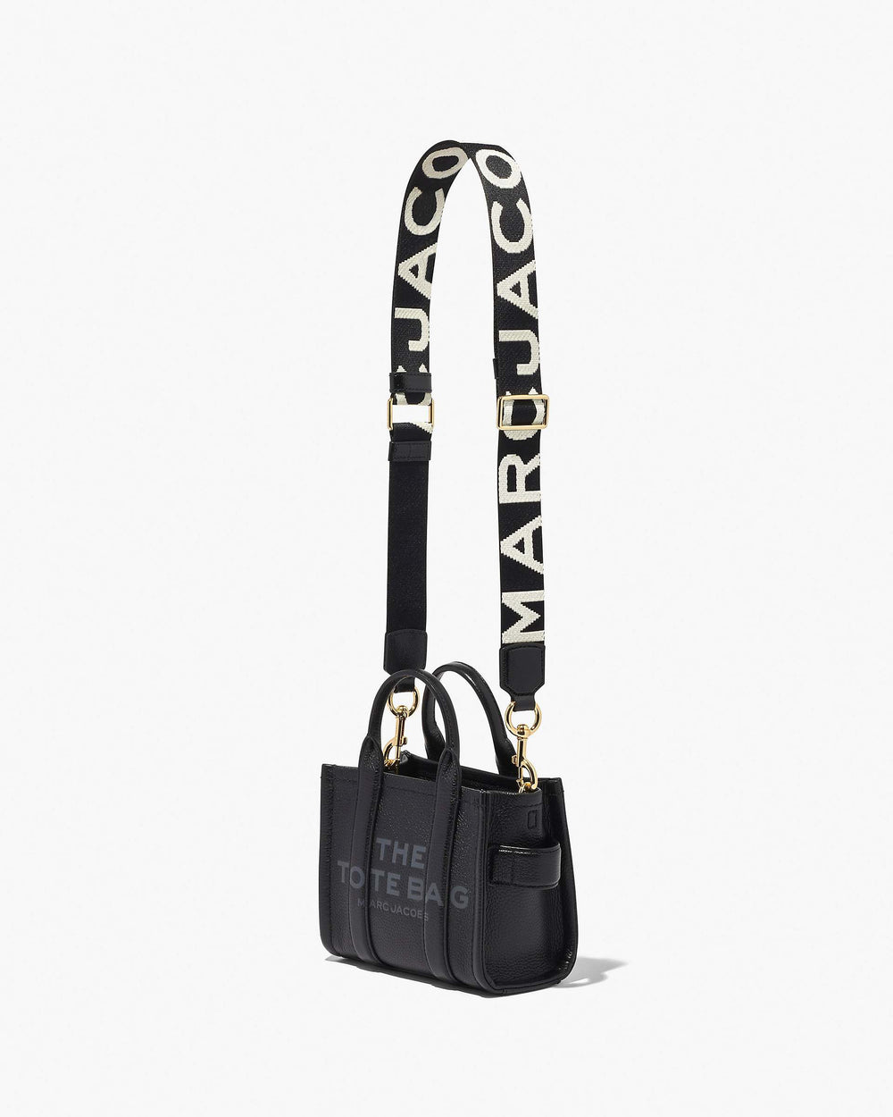 The Thin Logo Webbing Strap - Black/White