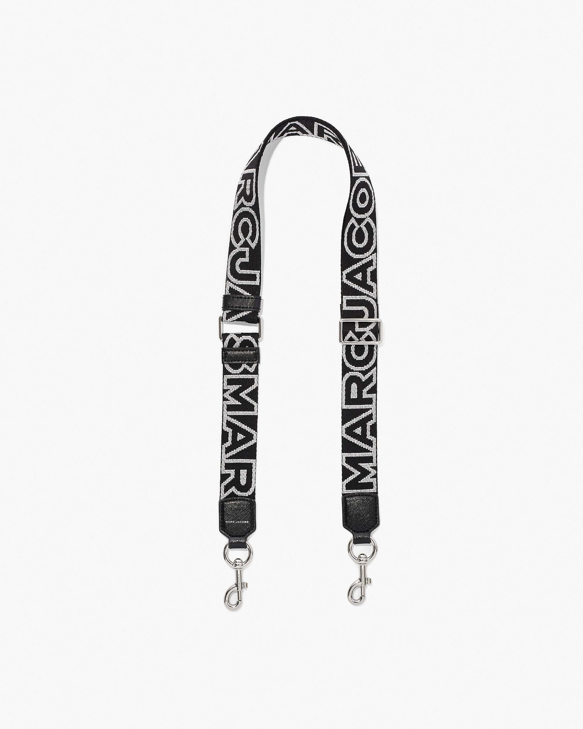 The Thin Outline Logo Webbing Strap - Black/Silver
