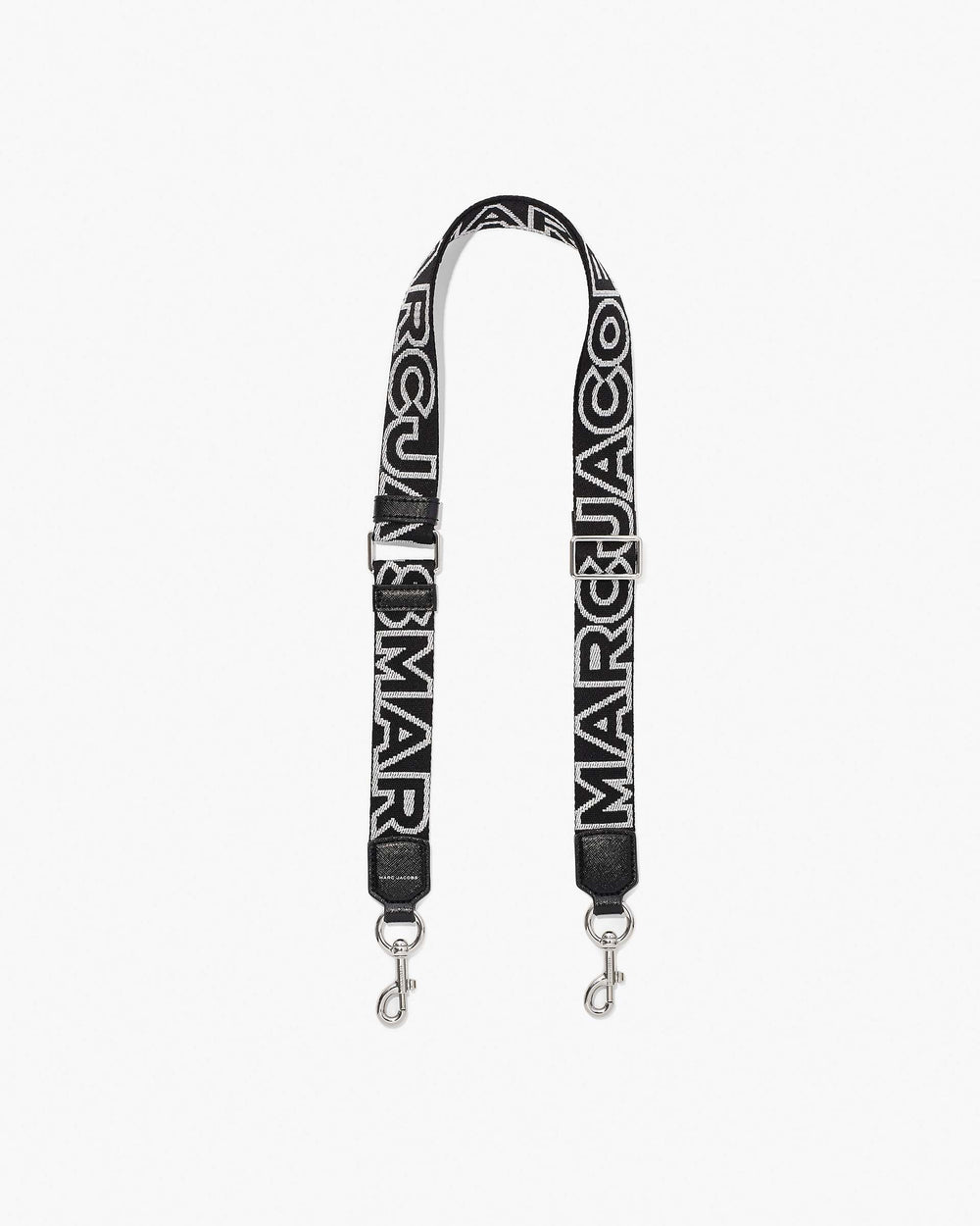 The Thin Outline Logo Webbing Strap - Black/Silver