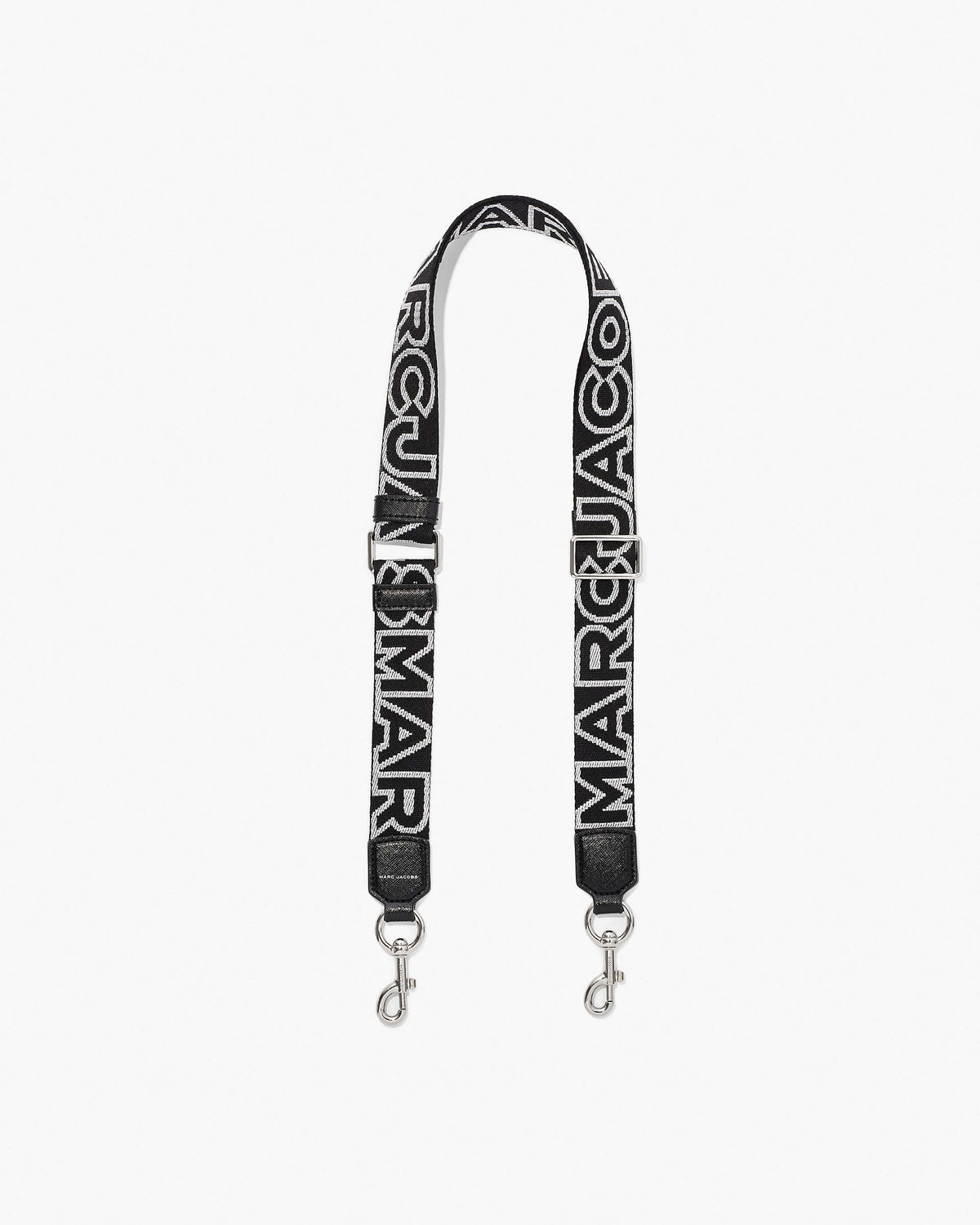 The Thin Outline Logo Webbing Strap - Black/Silver