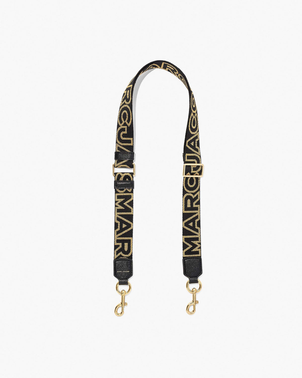 The Thin Outline Logo Webbing Strap - Black/Gold