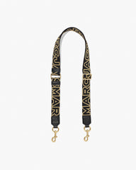 The Thin Outline Logo Webbing Strap - Black/Gold