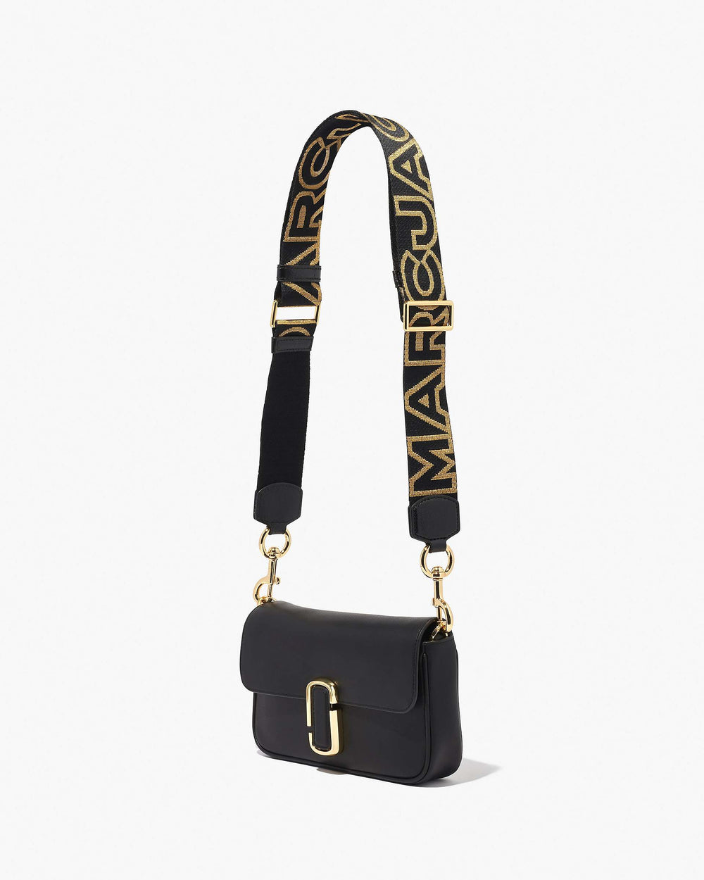 The Outline Logo Webbing Strap - Black/Gold