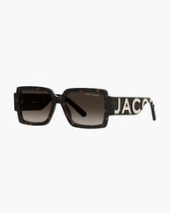 The Marc Jacobs Bold Logo Square Sunglasses - Havana