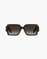 The Marc Jacobs Bold Logo Square Sunglasses - Havana
