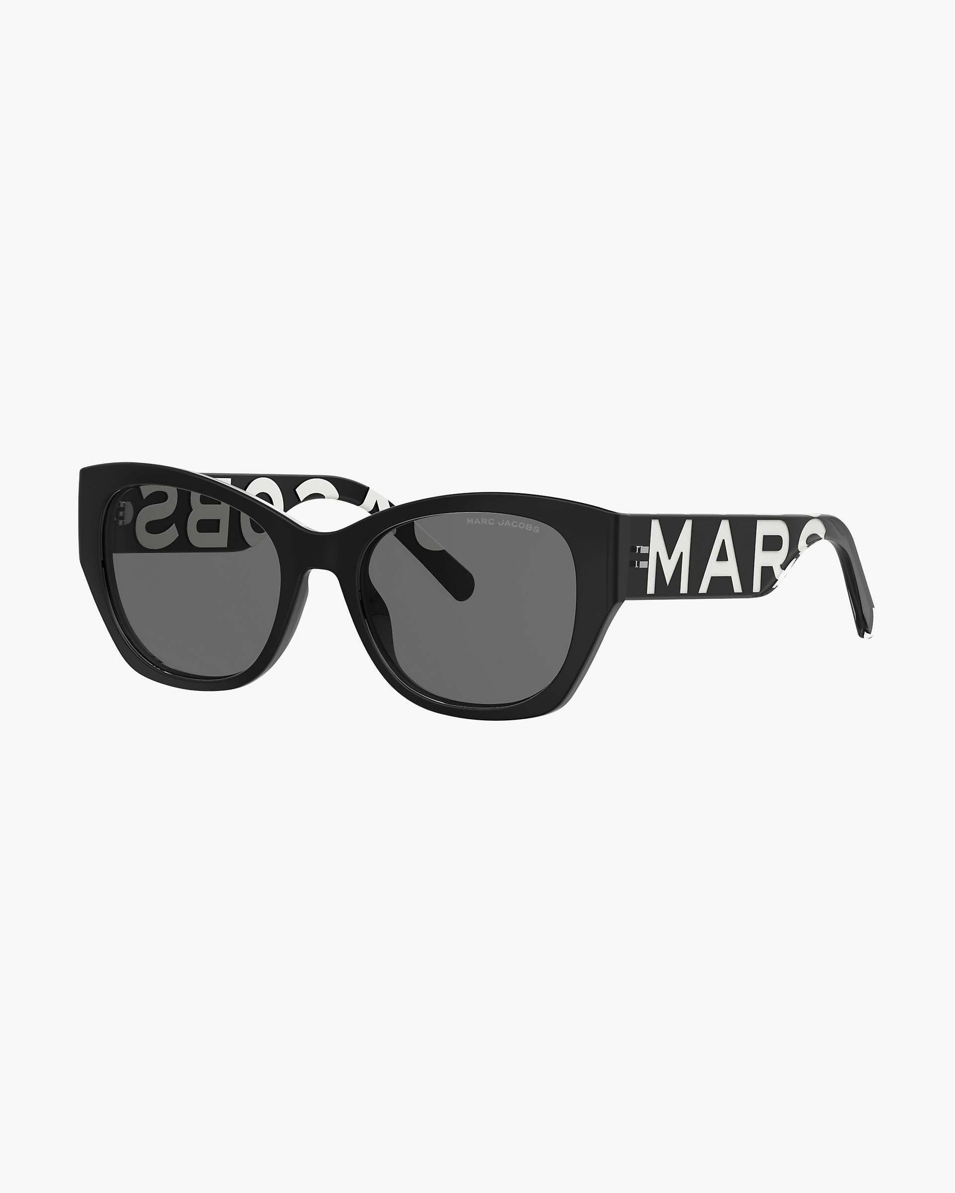 The Bold Logo Square Cat Eye Sunglasses - Black/White