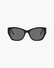 The Bold Logo Square Cat Eye Sunglasses - Black/White