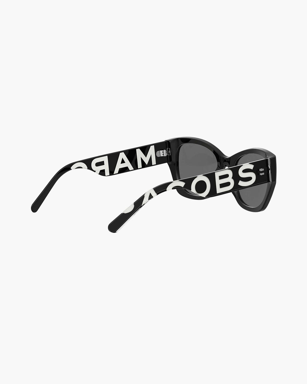 The Bold Logo Square Cat Eye Sunglasses - Black/White