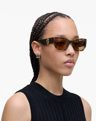 The J Marc Square Cat Eye Sunglasses - Havana