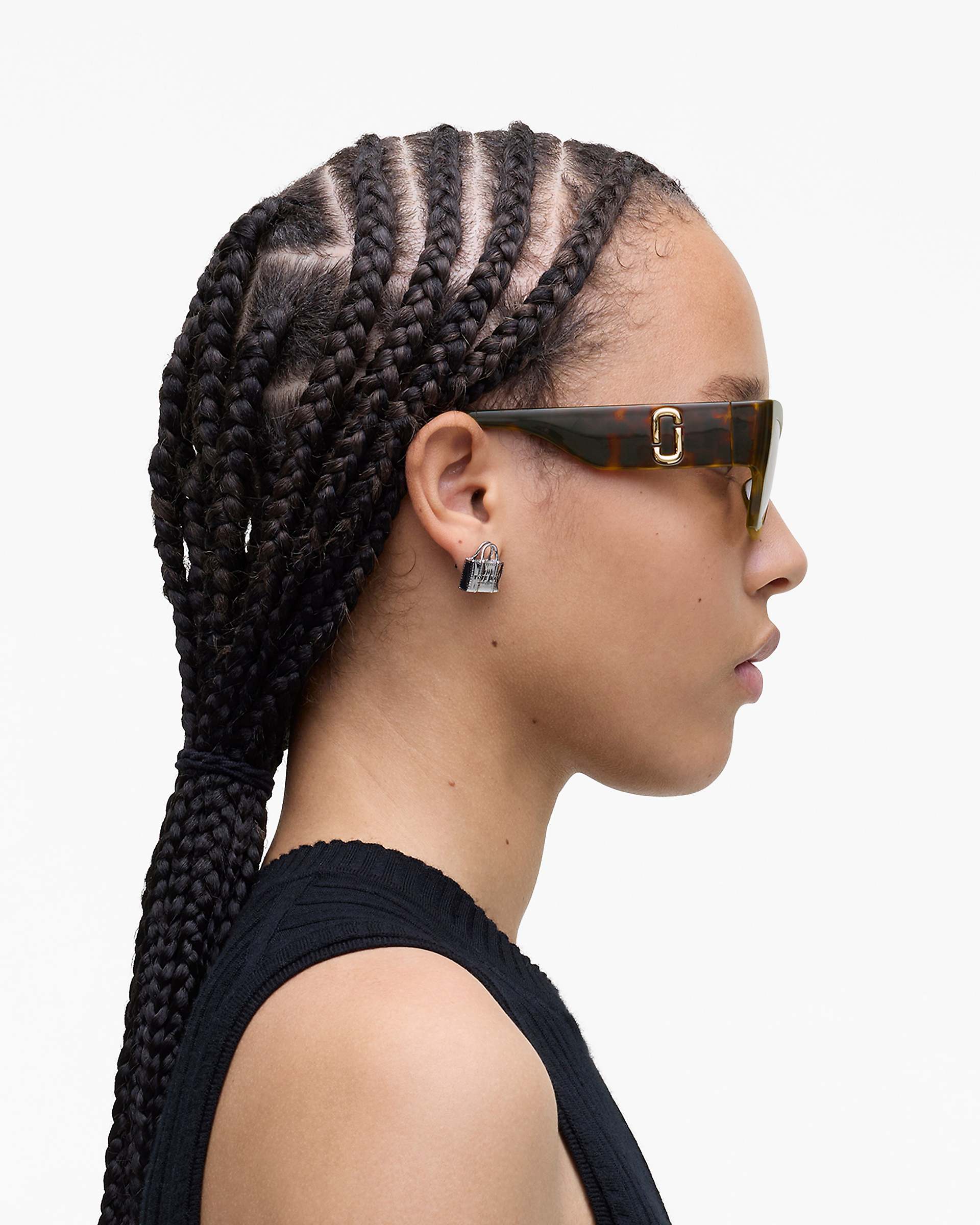 The J Marc Square Cat Eye Sunglasses - Havana