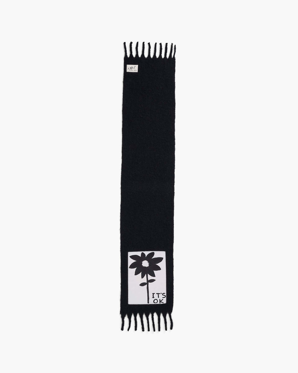 David Shrigley X Marc Jacobs It's Ok Wool Scarf - Black Multi