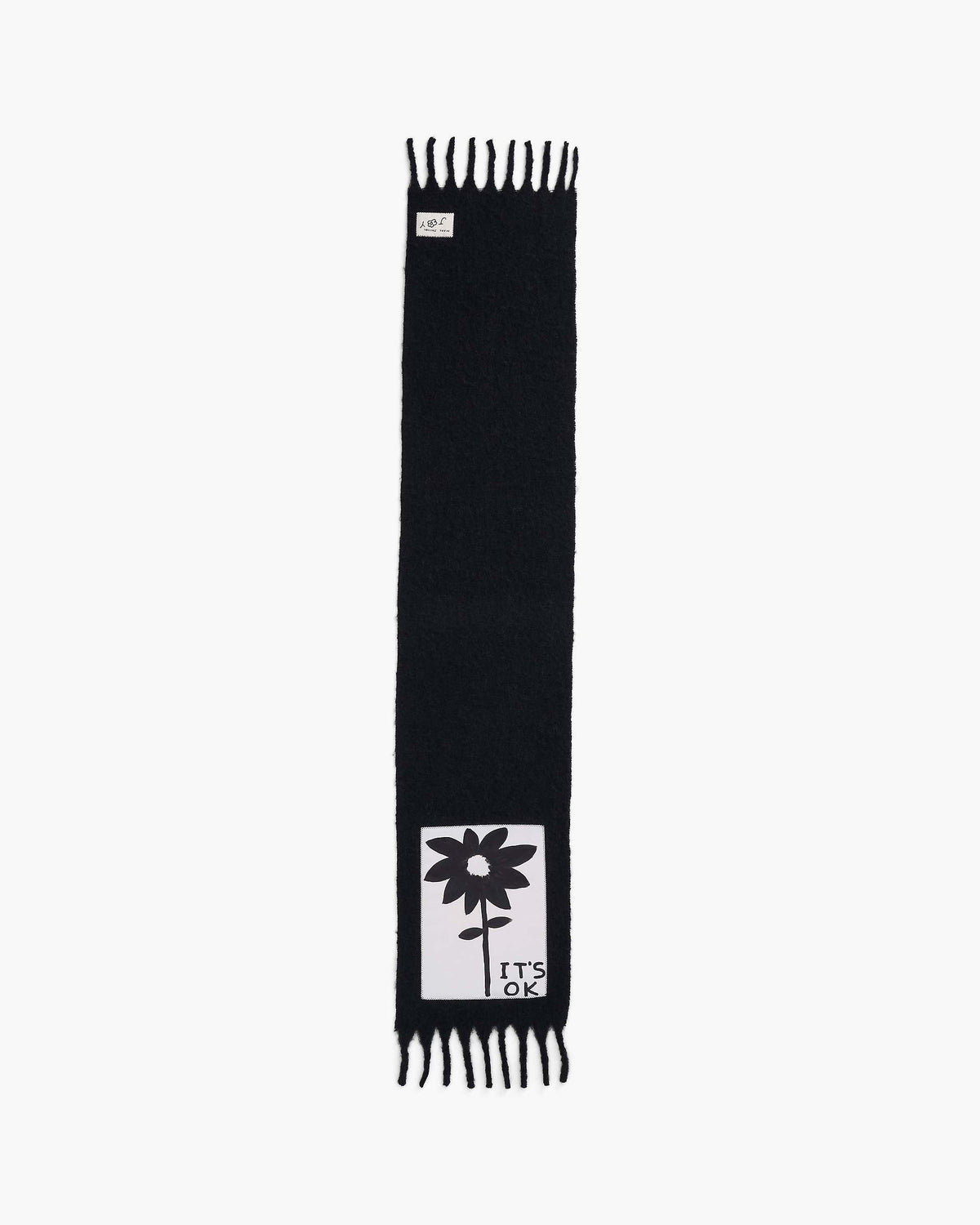David Shrigley X Marc Jacobs It's Ok Wool Scarf - Black Multi