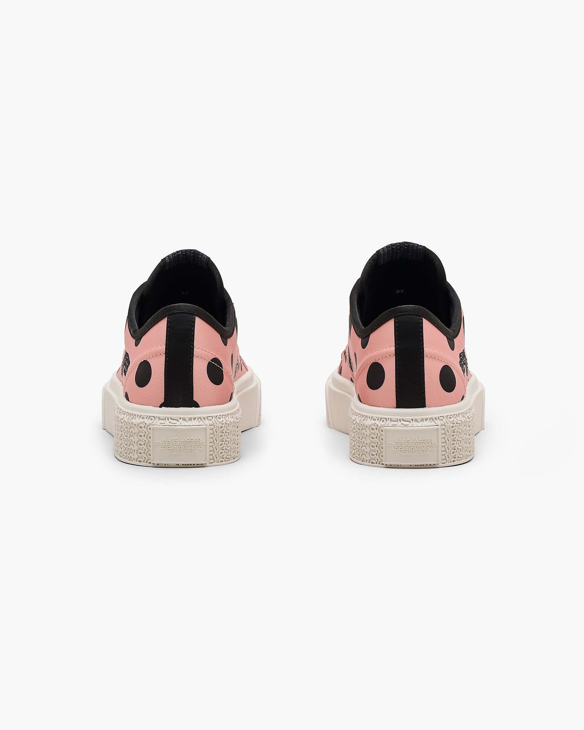 The Satin Dots Sneaker - Peach Multi