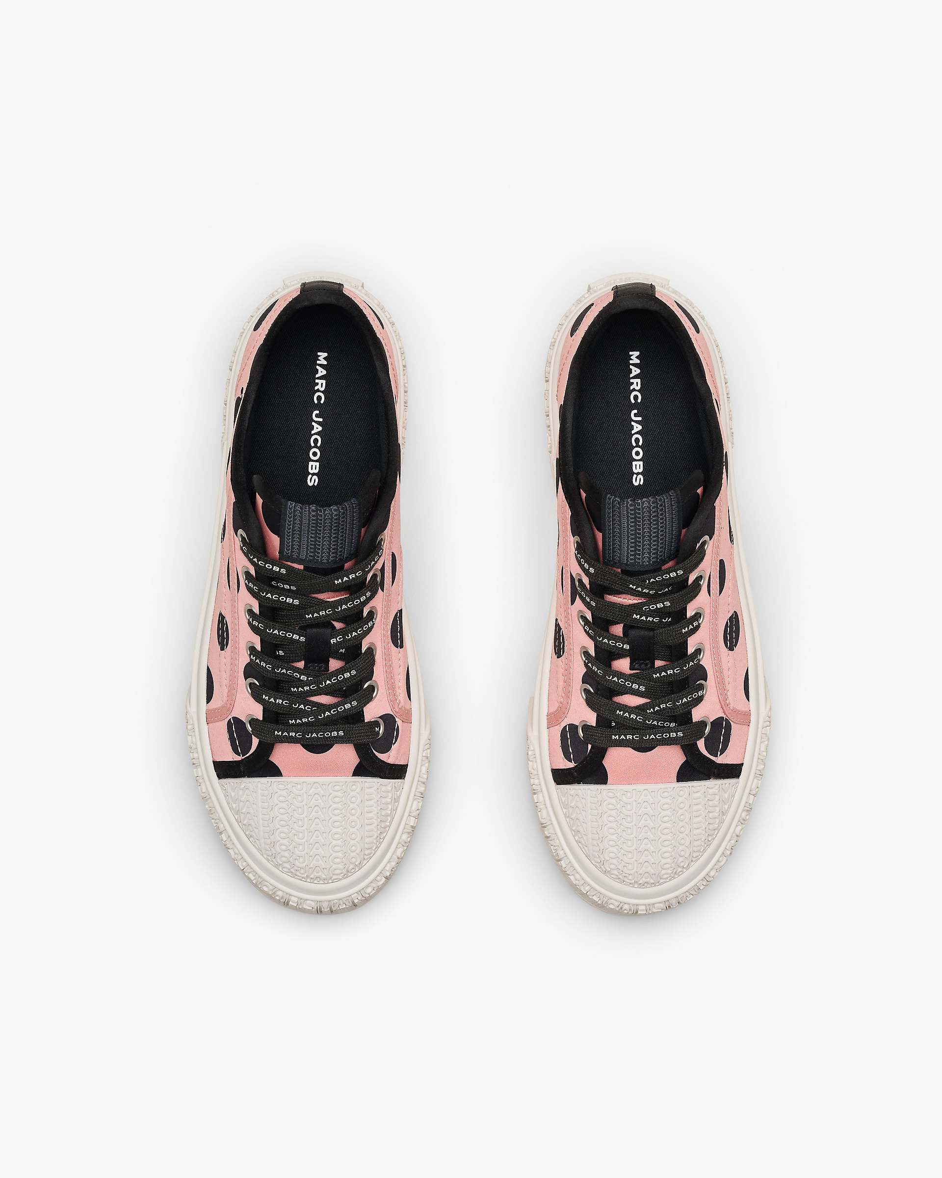The Satin Dots Sneaker - Peach Multi