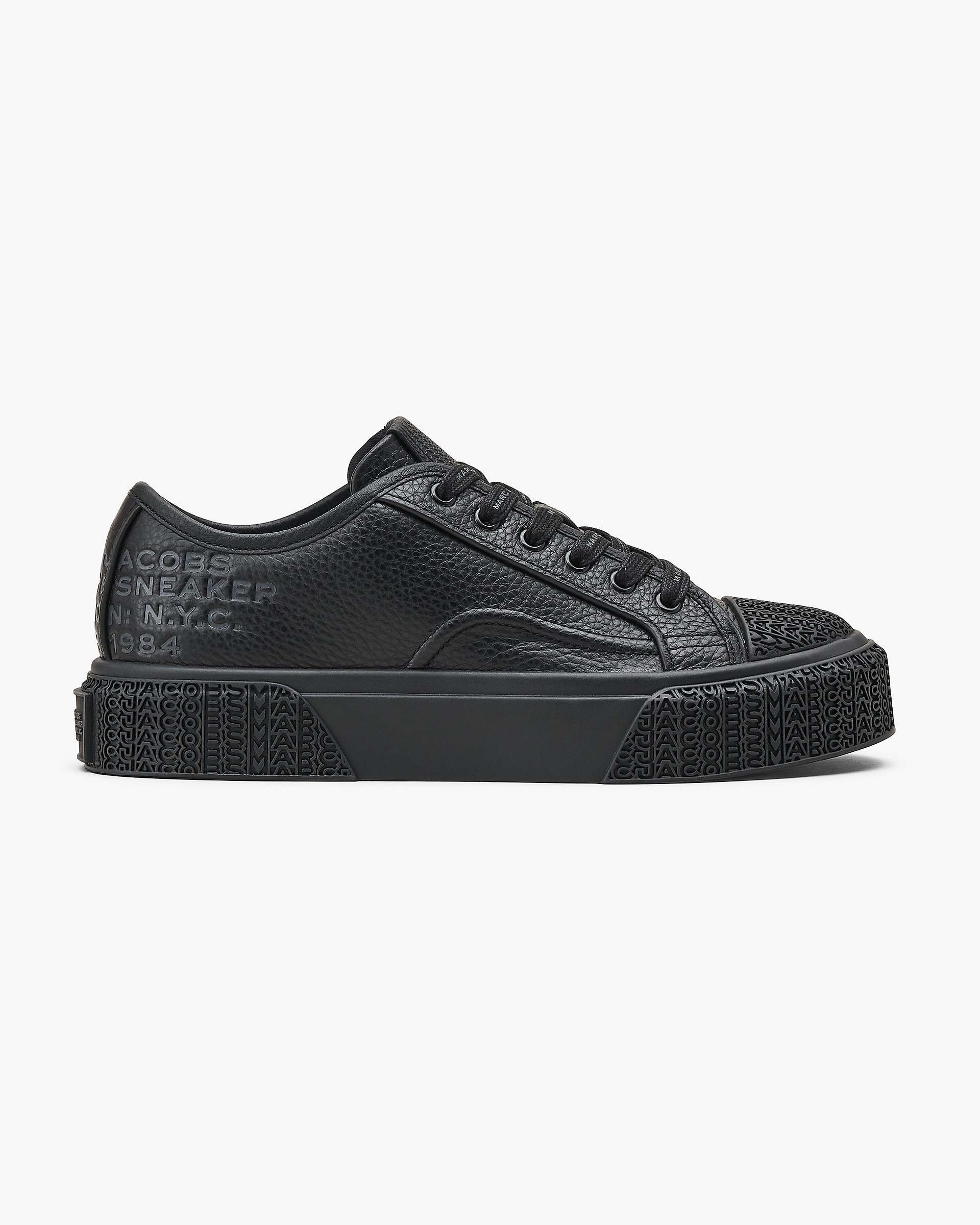 The Leather Sneaker - Black